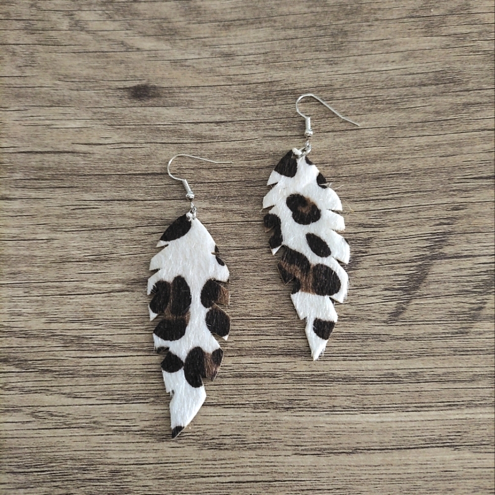 NWT Faux Leather Earrings